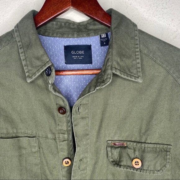 Globe Olive green Army Green 100% cotton Size:S - Picture 2 of 3